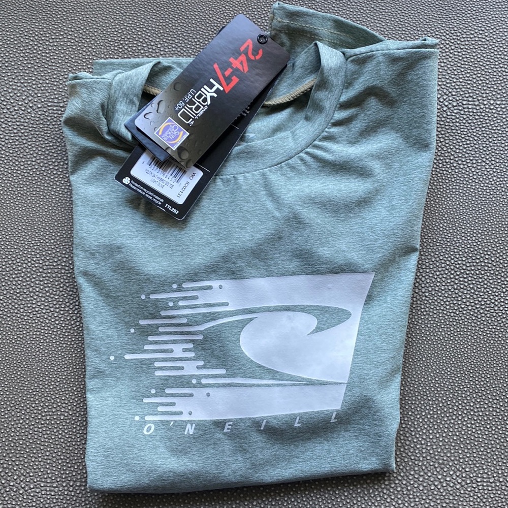 NWT O’Neill Kids Blue Green Gray Rashguard